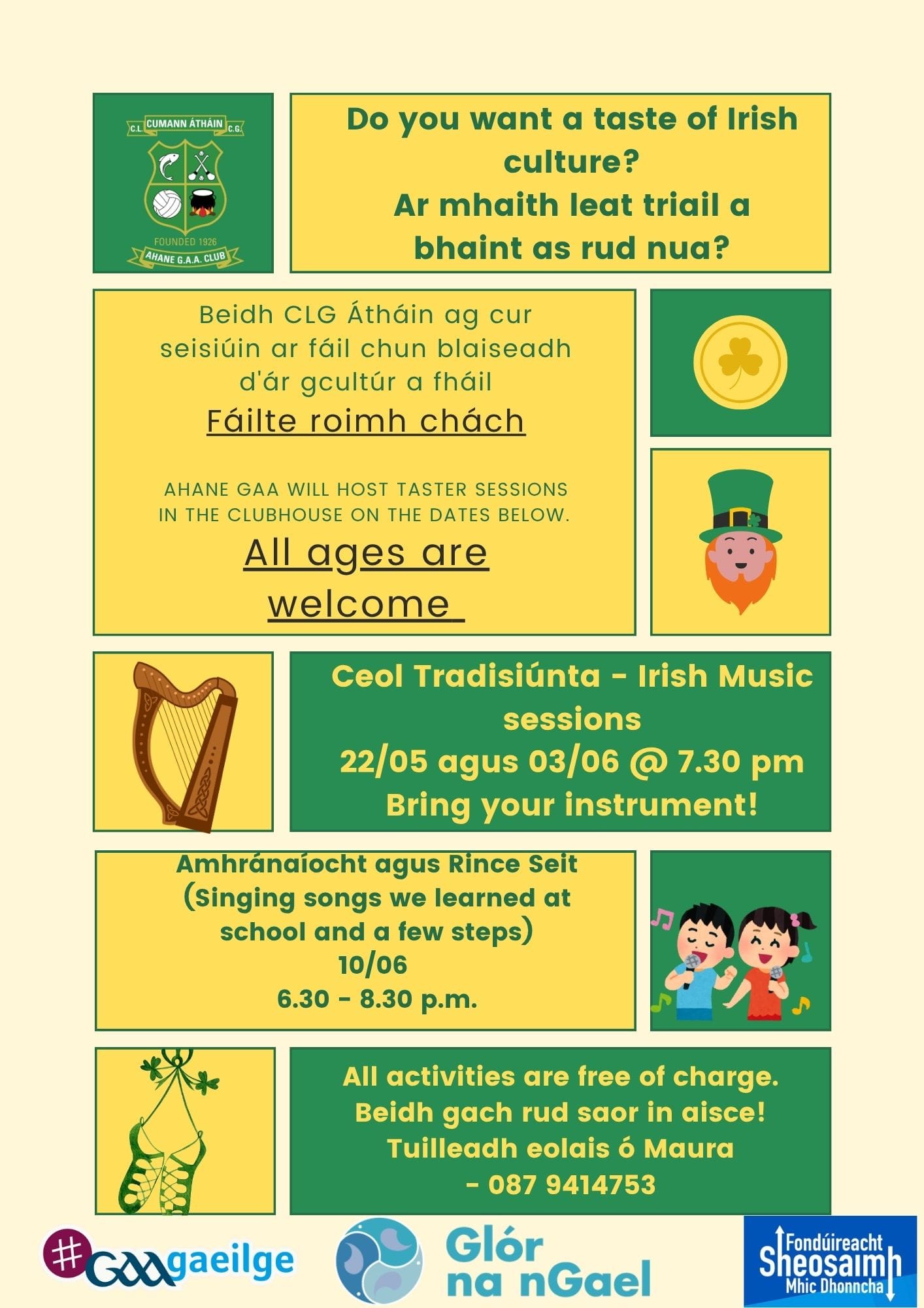 Amhránaíochta & Rince Seit / Singing & set dancing